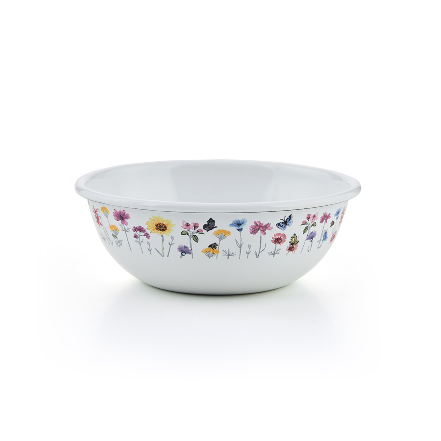 Riess Emaille Küchenschüssel Flora 18cm