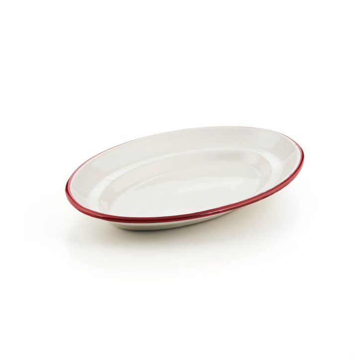 Emaille Platte Tablett oval 