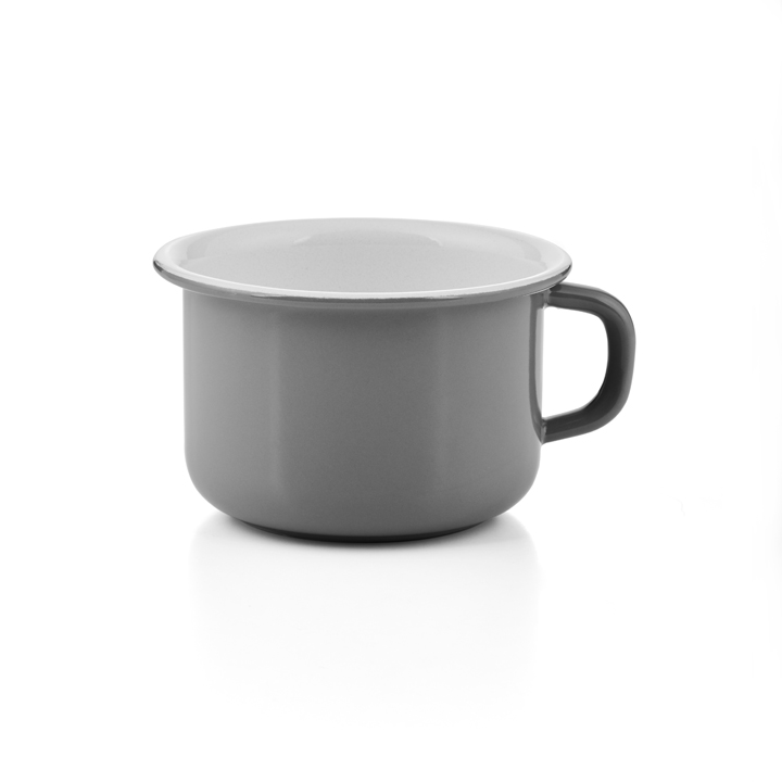 Riess emaille kaffeeschale 0,4 Liter grau Pure Grey 