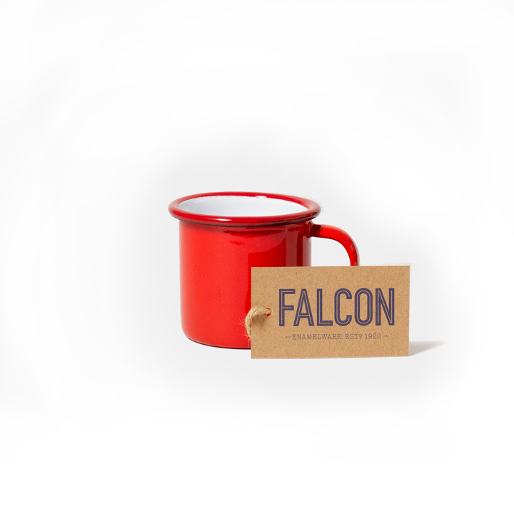 Falcon Emaille Espressotasse Espresso Tasse rot