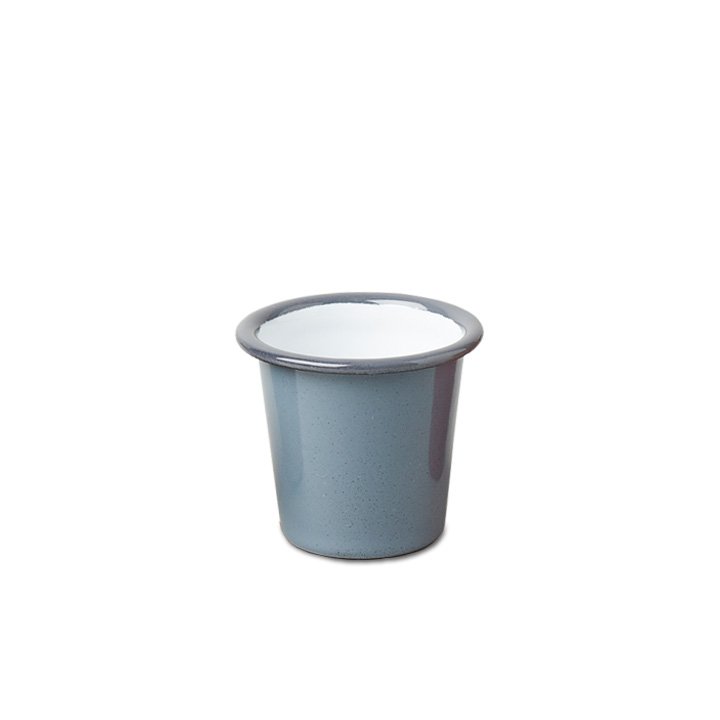 Falcon Emaille Mini Becher Tumbler grau
