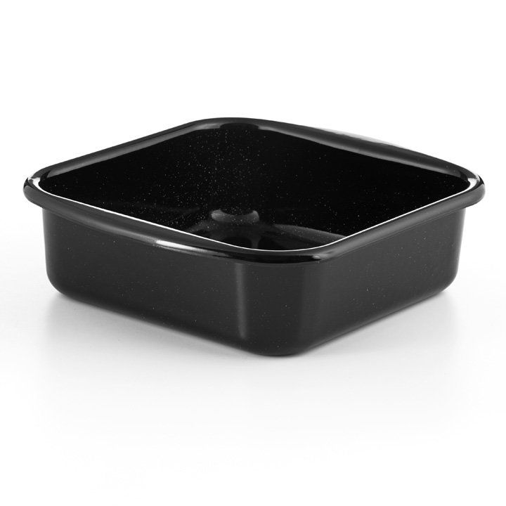Emaille Riess Backrohrform Mini Auflaufform schwarz 22x22cm