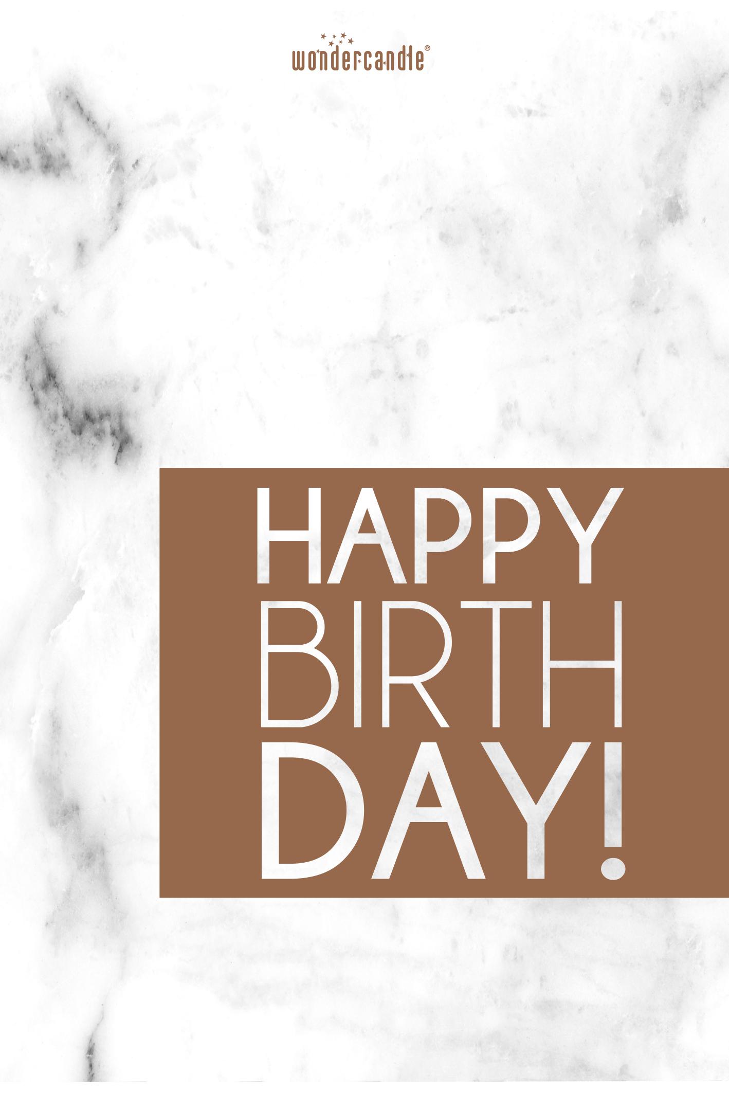 Happy Birthday XL Postkarte Marmor Edition postcard