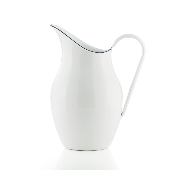 Wasserkanne weiß / blau 2,5 Liter