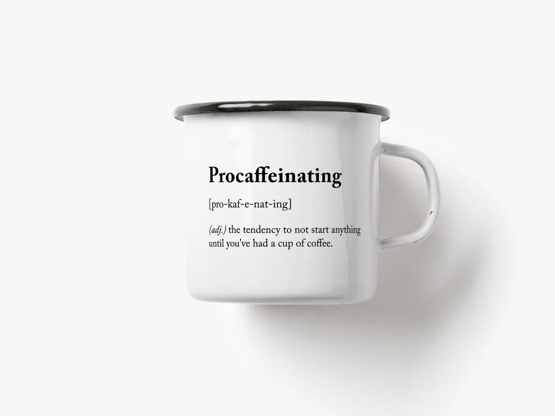 Emaille Tasse Procaffeinating 300 ml