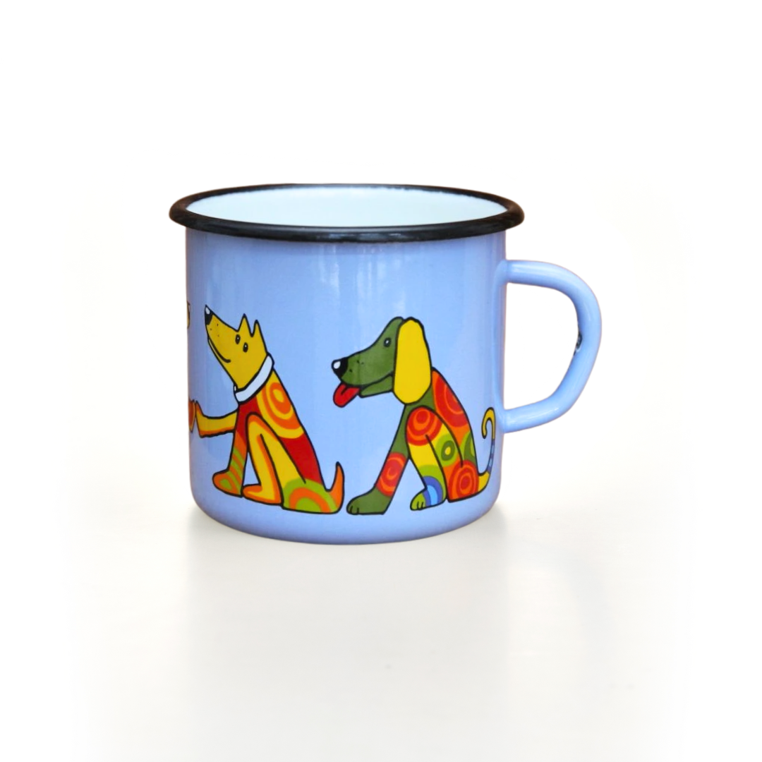 Kindertasse hellblau 250ml Hund