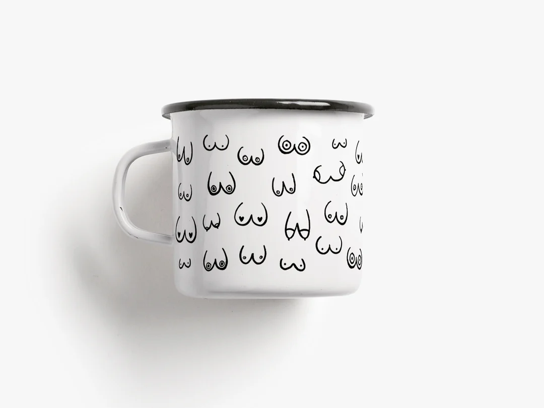 Emaille Tasse Busenfreunde 300 ml
