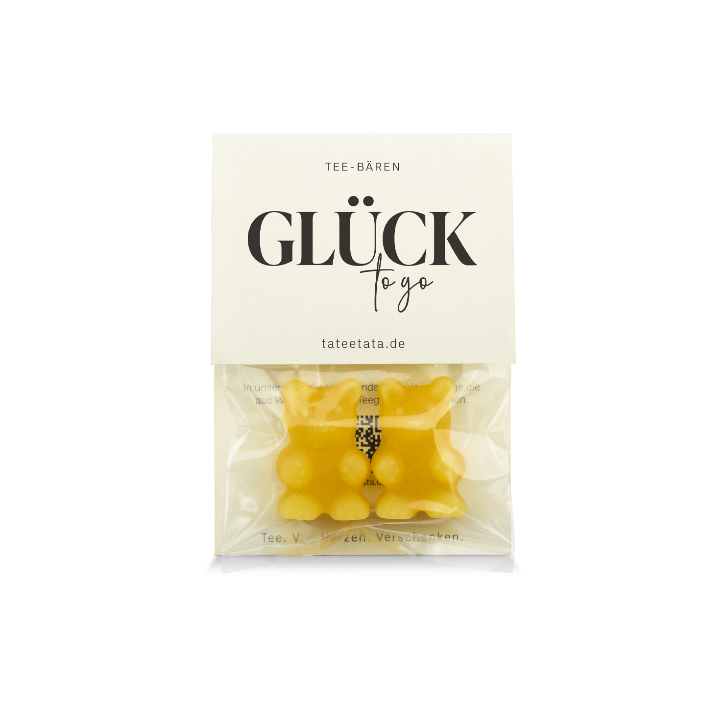 Glück to go | Tee-Bären MINI | Pfirsich Zitrone Geschmack