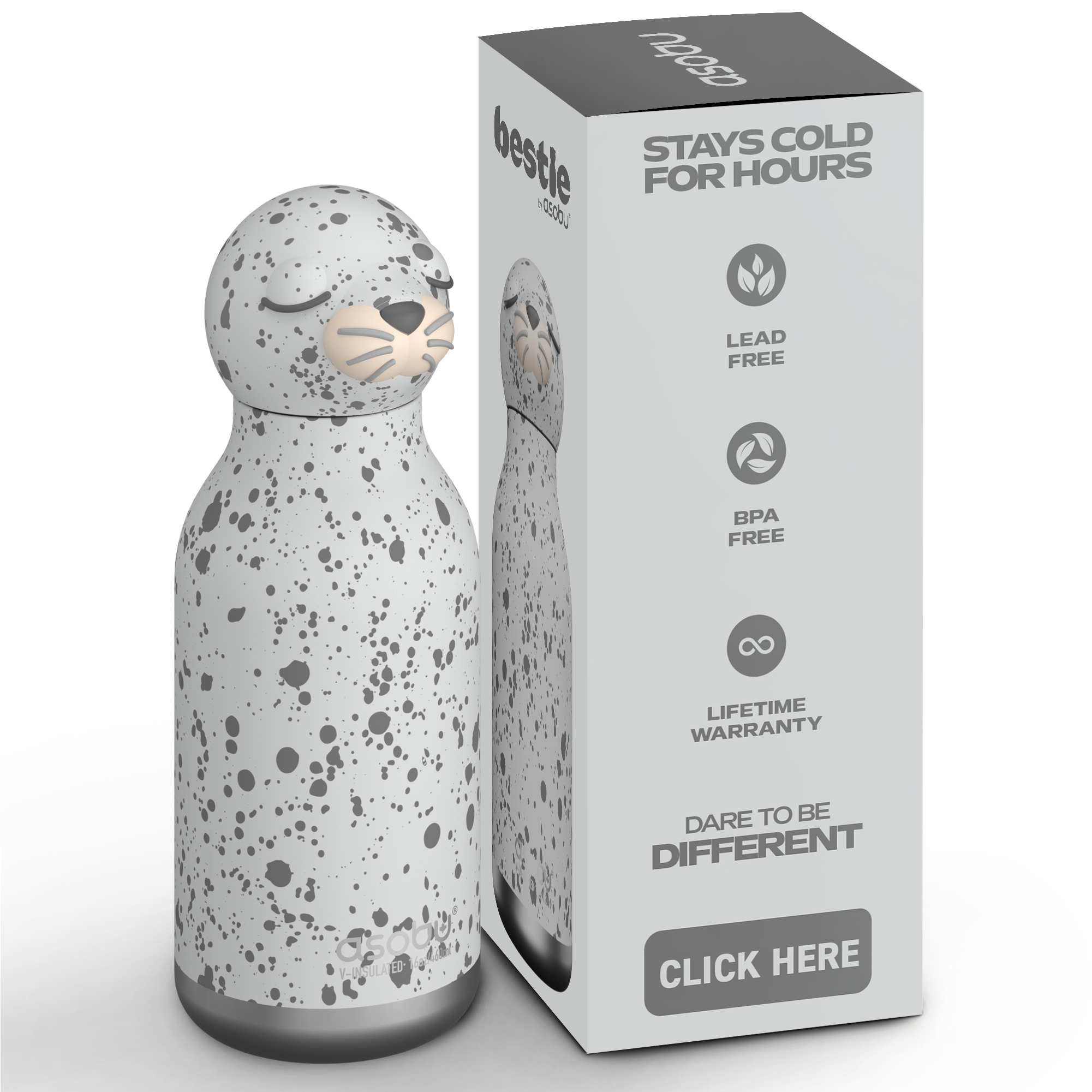 ASOBU Bestie Trinkflasche Robbe 0,45l