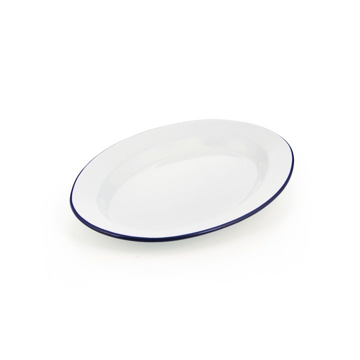 Emaille Platte Tablett oval 30cm