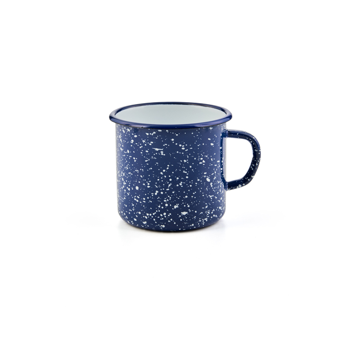 Emaille Tasse Becher Emaiilebecher Splash gesprenkelt