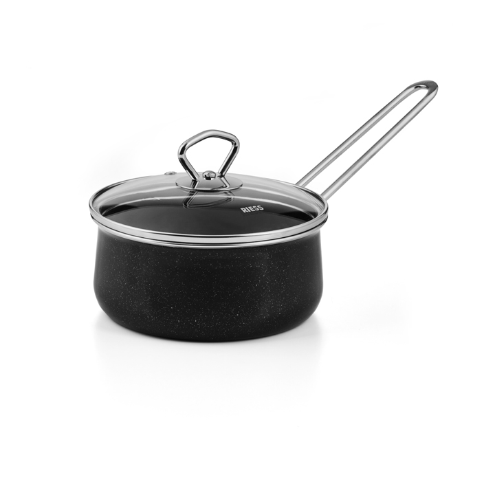Riess Emaille Stielkasserolle Black Magic 