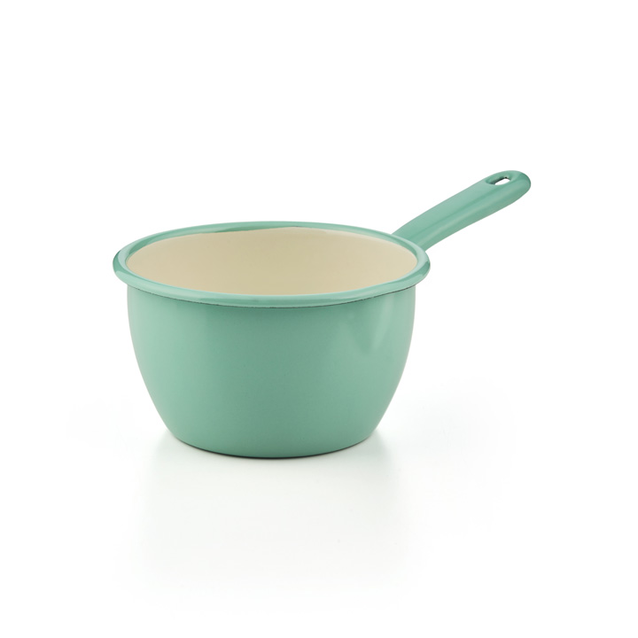 Emaille Stieltopf mintgrün 