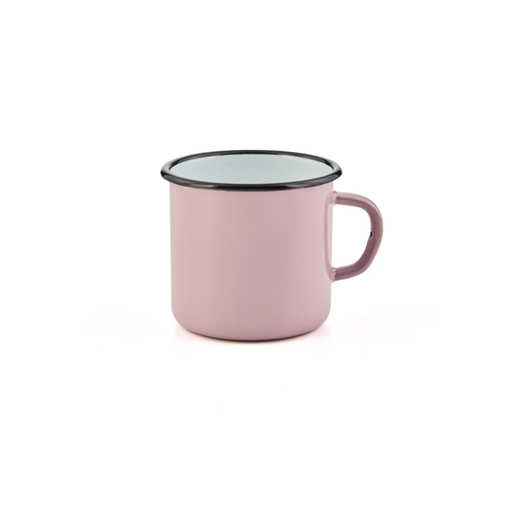 Emaille Tasse Becher Emailletasse rosa