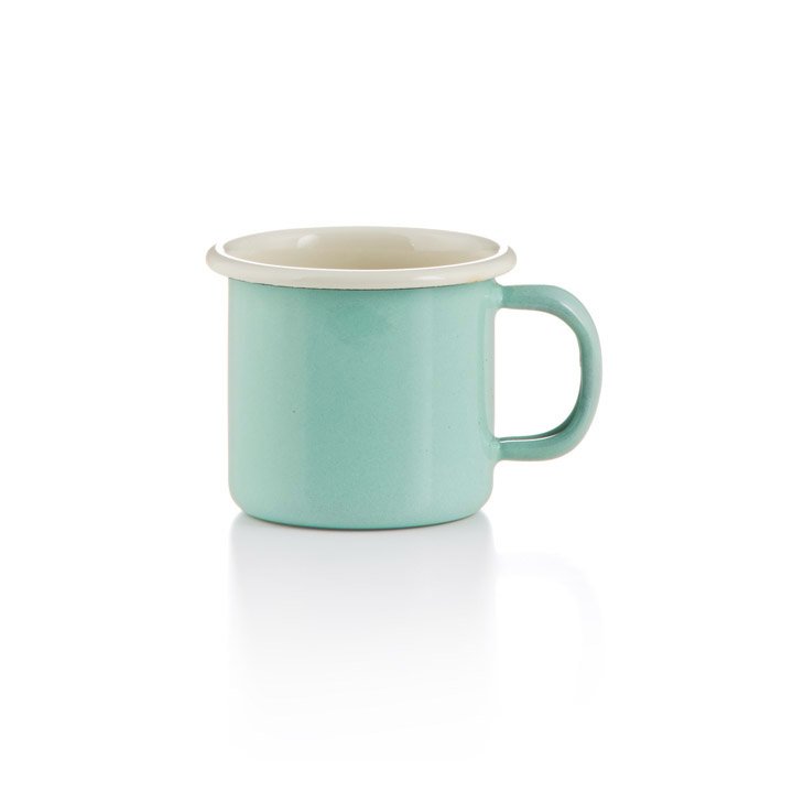 Emaille becher tasse 6cm mintgrün
