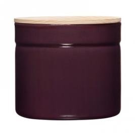 Vorratsdose mit Eschenholzdeckel 1390ml Dark Aubergine