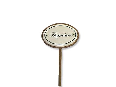 Emaille Kräuterstecker Kräuterschild Thymian