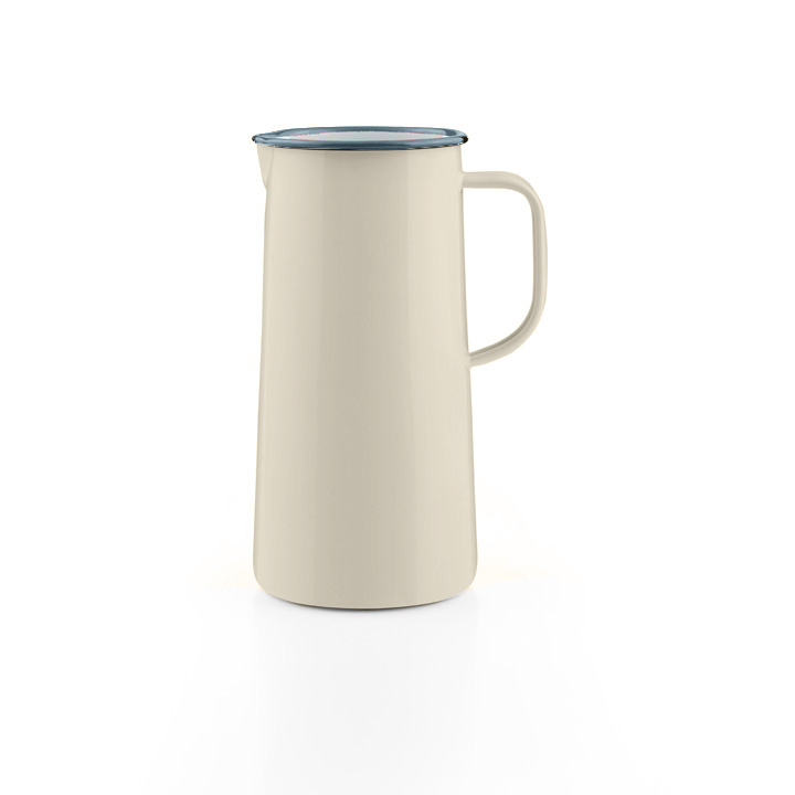 Falcon Emaille Wasserkanne, Wasserkrug, Krug, Vase Oyster Grey