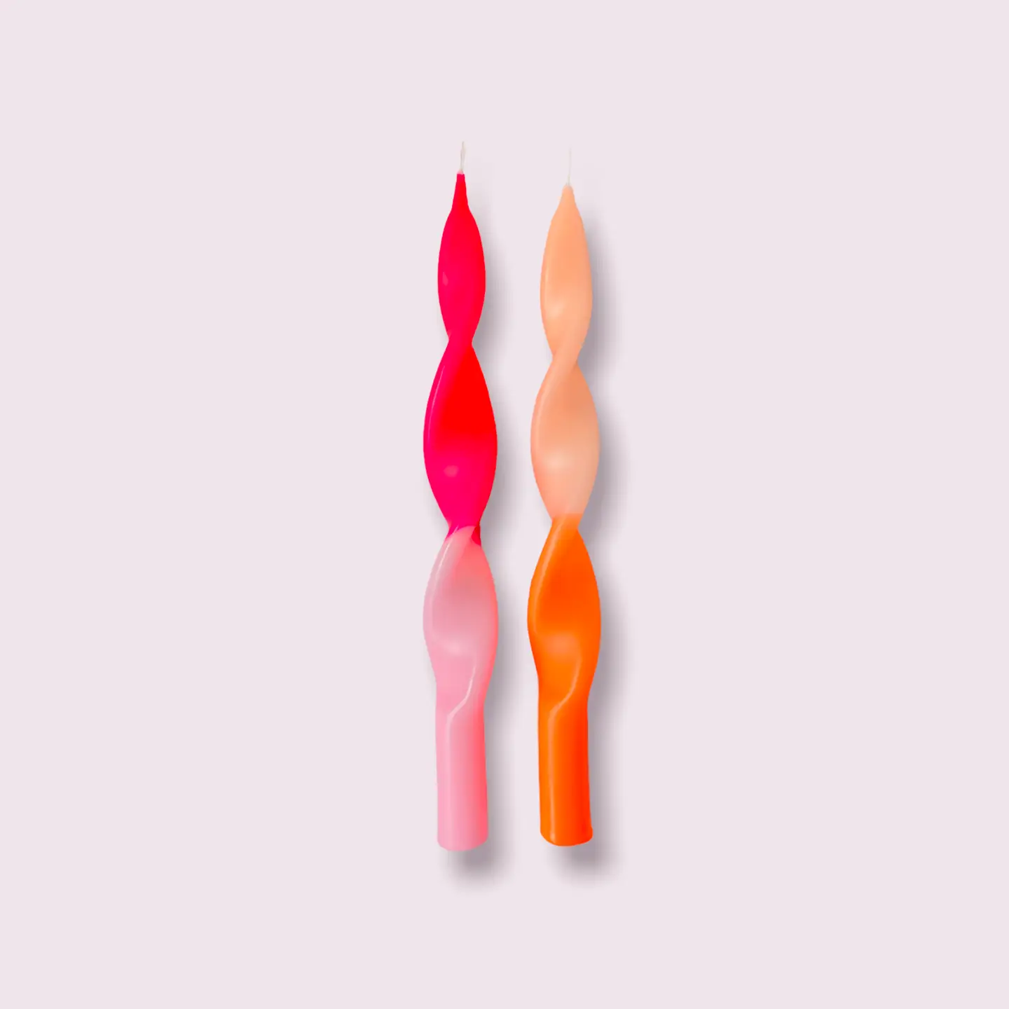 Kerzen Dip Dye Curly Miami Edition rosa