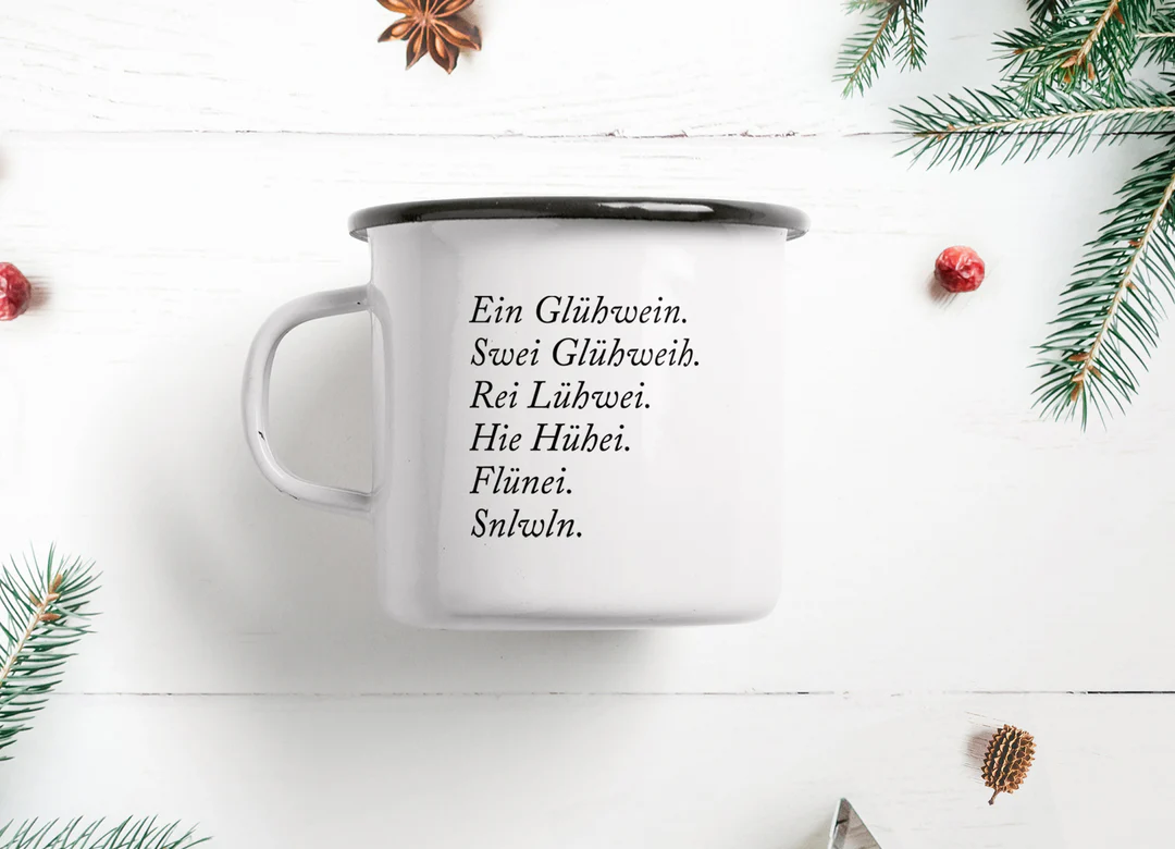 Emaille Tasse Glühwein 300 ml