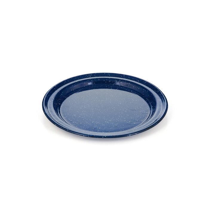 GSI Emaille Teller flach blau