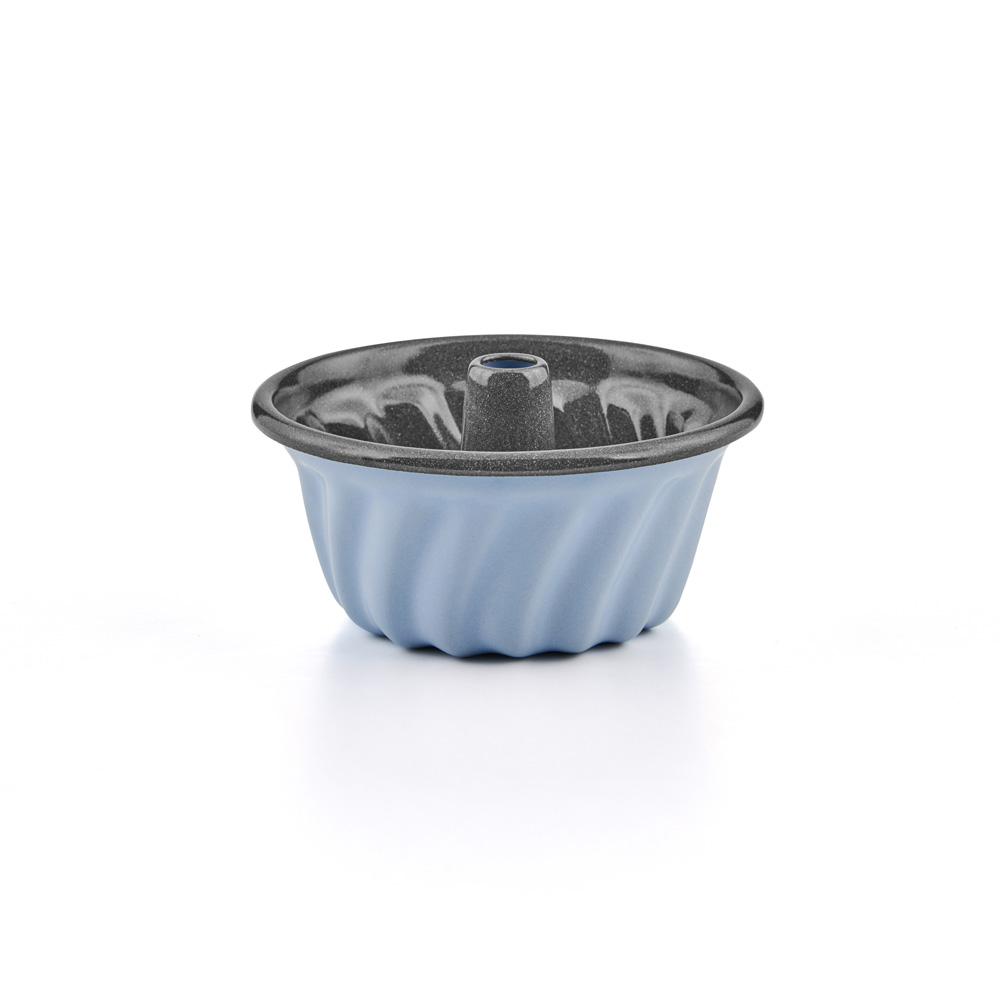Emaille Riess Mini Backform Guglhupfform 12cm Backemaille Blau