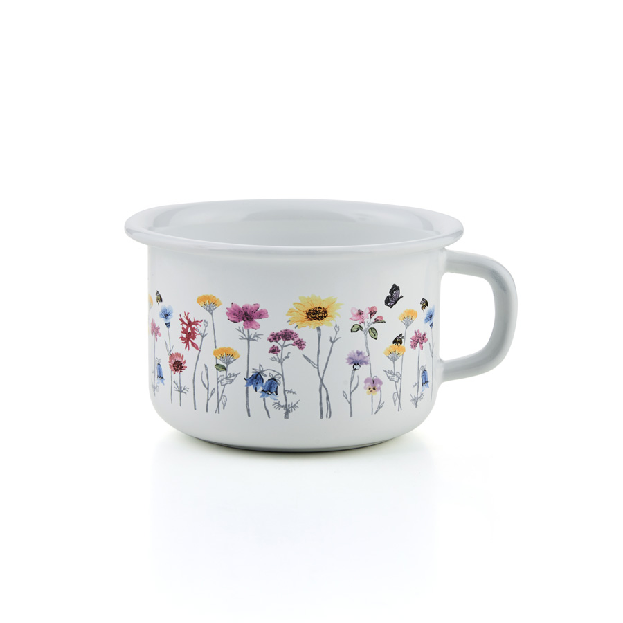 Riess Emaille Kaffeeschale Flora 