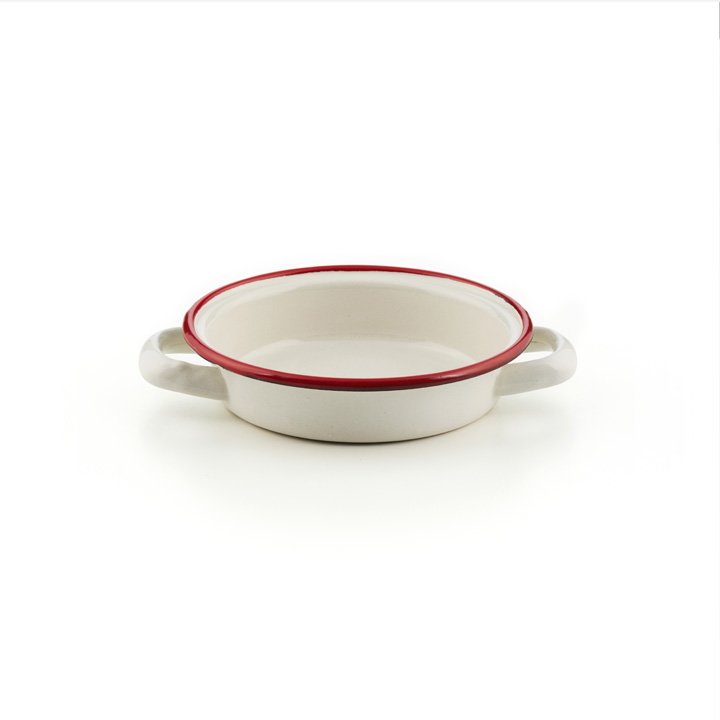 Emaille Eierpfanne Servierpfanne Bordeaux