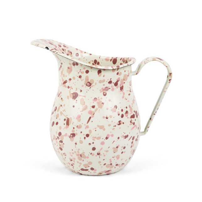 Emaille Wasserkanne 2,5 Liter Marmor Desert Rose