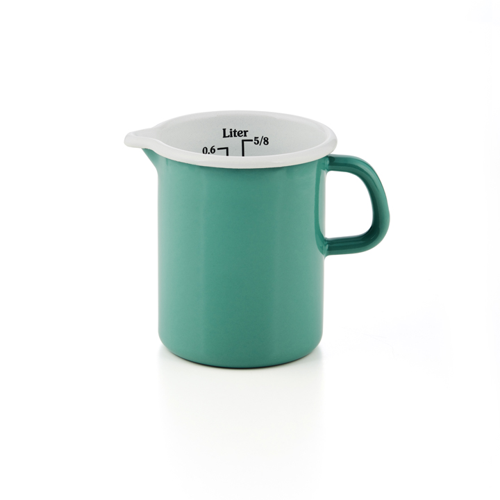 Riess Emaille Küchenmaß Litermaß grün Meßbecher 0,5 Liter Nature Green Medium 