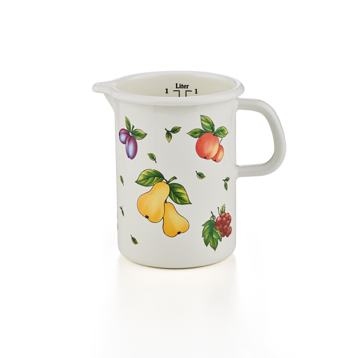 Emaille Riess Litermaß Küchenmaß 1 Liter Fruit Garden 