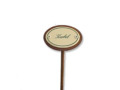 Emaille Kräuterstecker Kräuterschild Kerbel 
