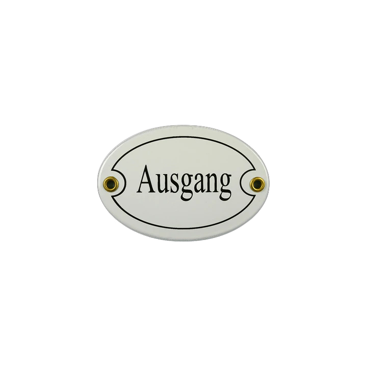 Emaille Schild Türschild Ausgang