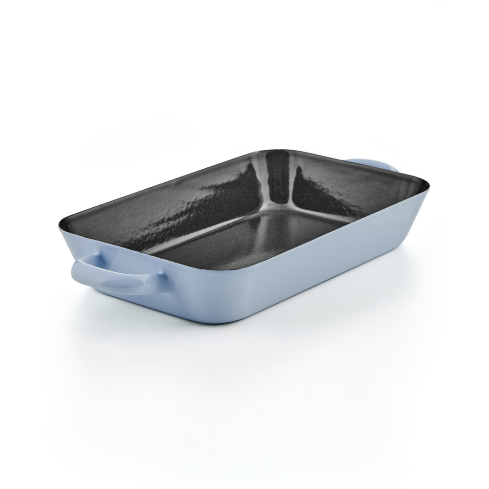 Riess Auflaufform  Bratpfanne 29/18cm Backemaille Blau