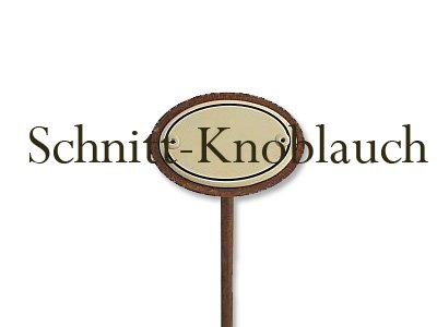 Emaille Kräuterstecker Kräuterschild Schnittknoblauch 