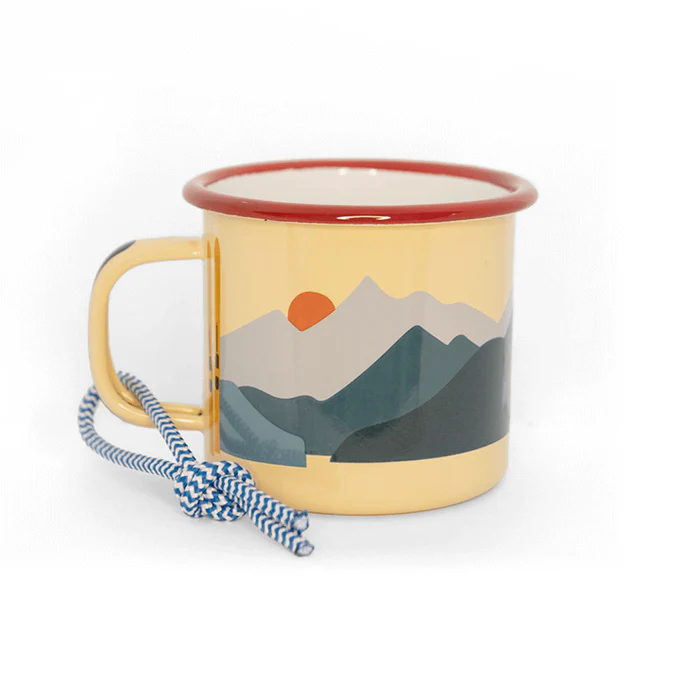 Emaille Tasse Berge 350ml 