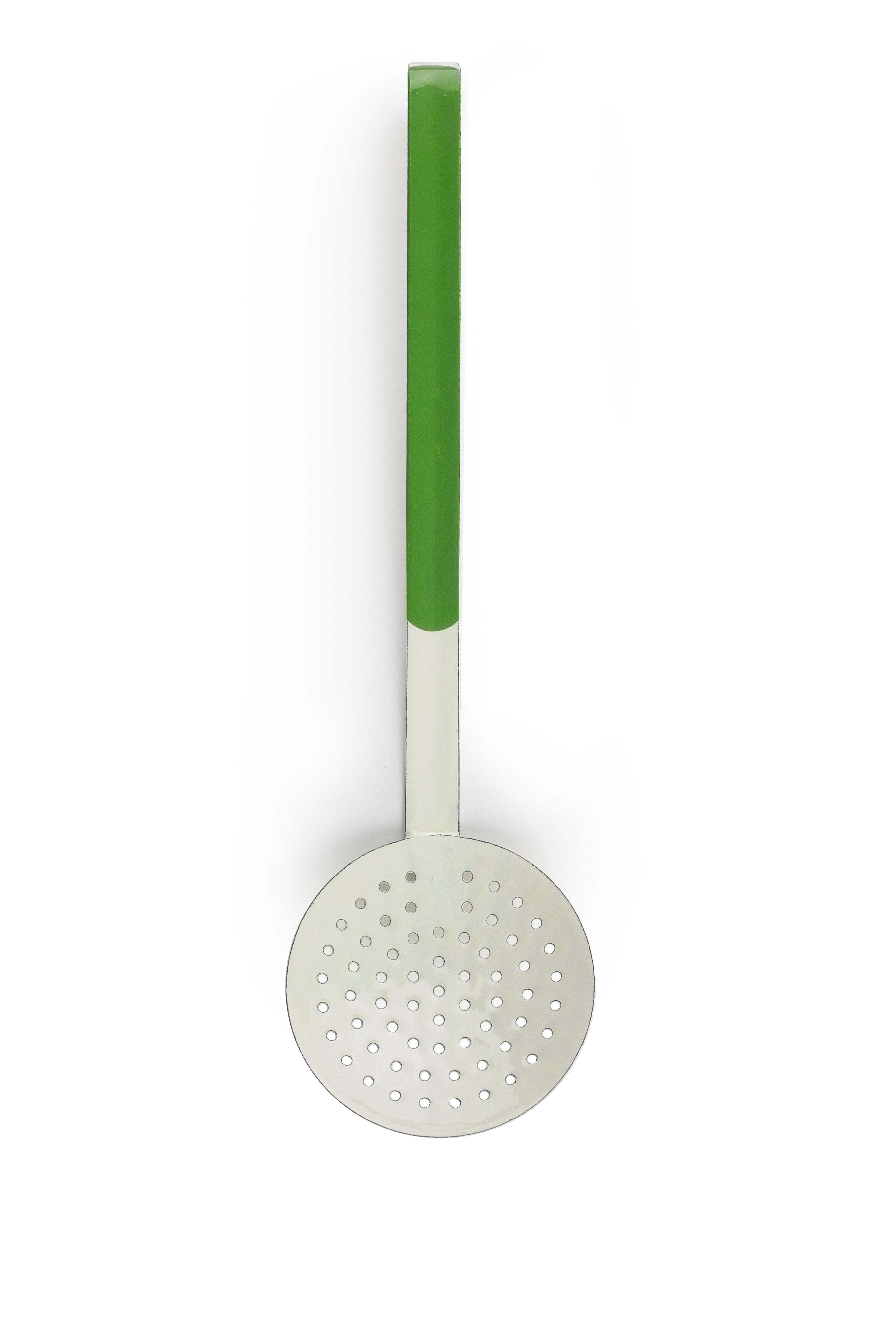 Emaille Schaumlöffel moosgrün 36cm