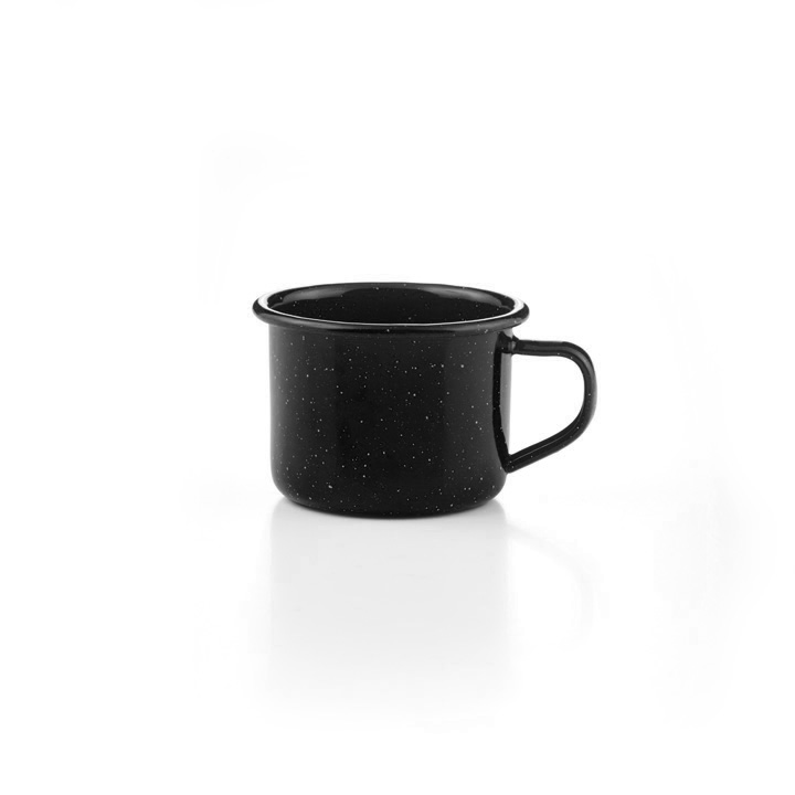 GSI Emaille Espressotasse schwarz