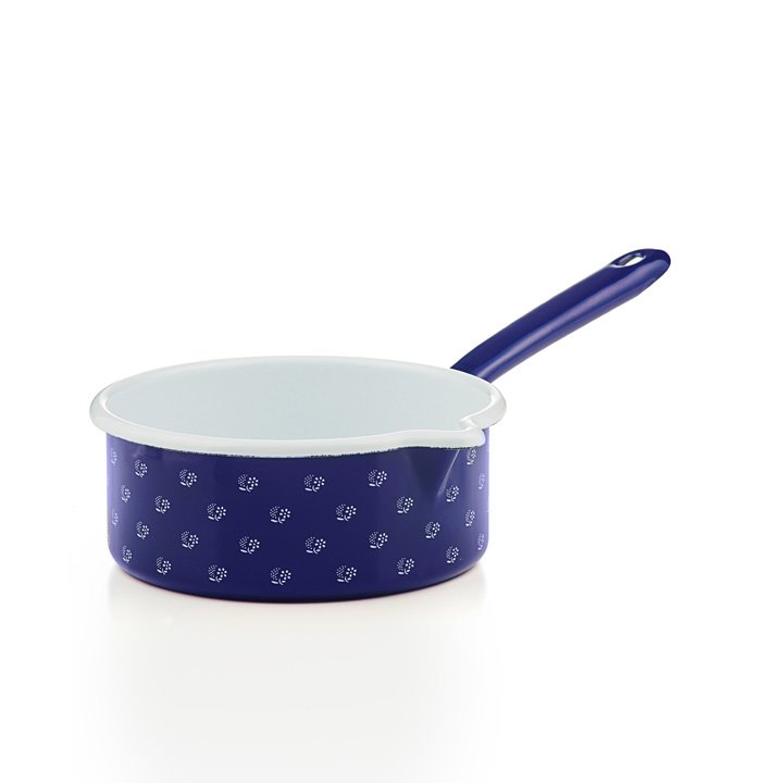 Riess Emaille Stielkasserolle Dirndlblau 1 Liter