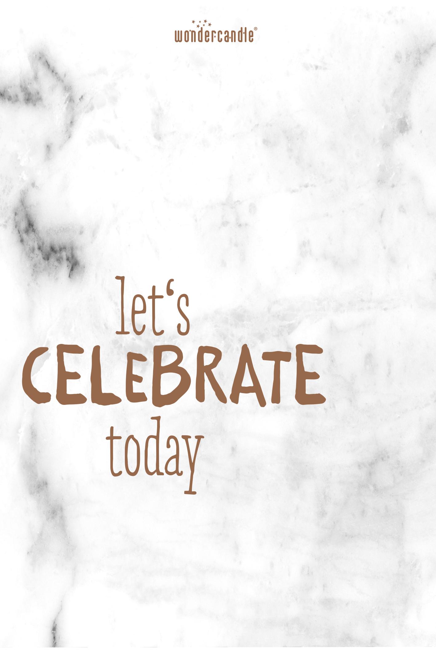 Let's celebrate XL Postkarte Marmor Edition postcard