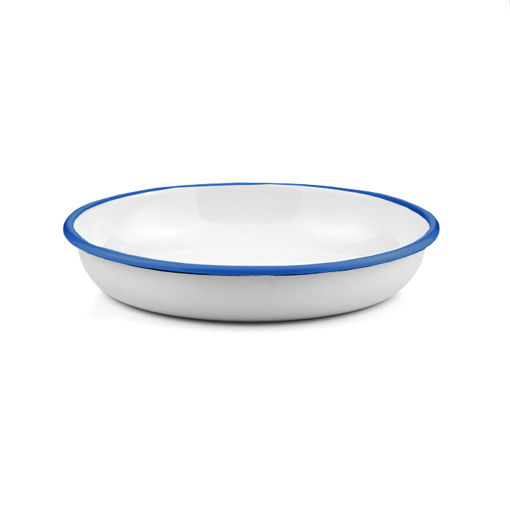 Emaille Teller tief 24cm Suppenteller Pasta Teller