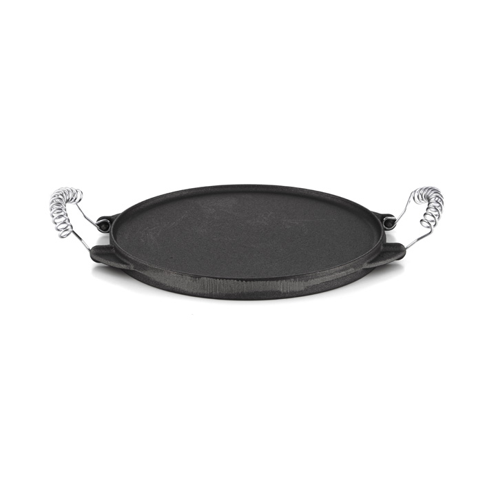 Emaille Gusseisen Platte rund Grillplatte glatt