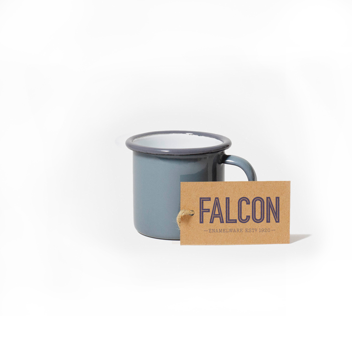 Falcon Emaille Espressotasse Espresso Tasse grau