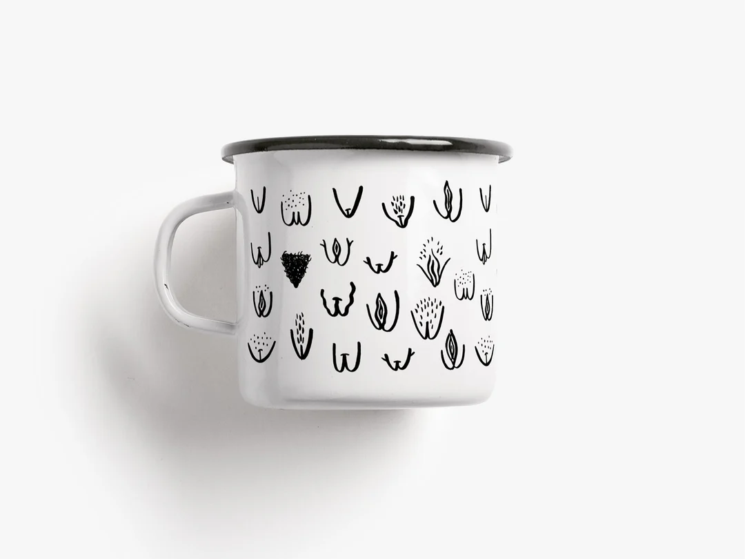 Emaille Tasse Vulvarines 300 ml