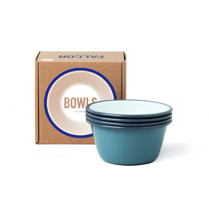 Falcon Emaille Schüssel Set grau Bowl 12cm