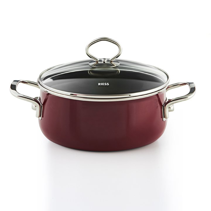 Riess Emaille Kasserolle Rosso 2 Liter