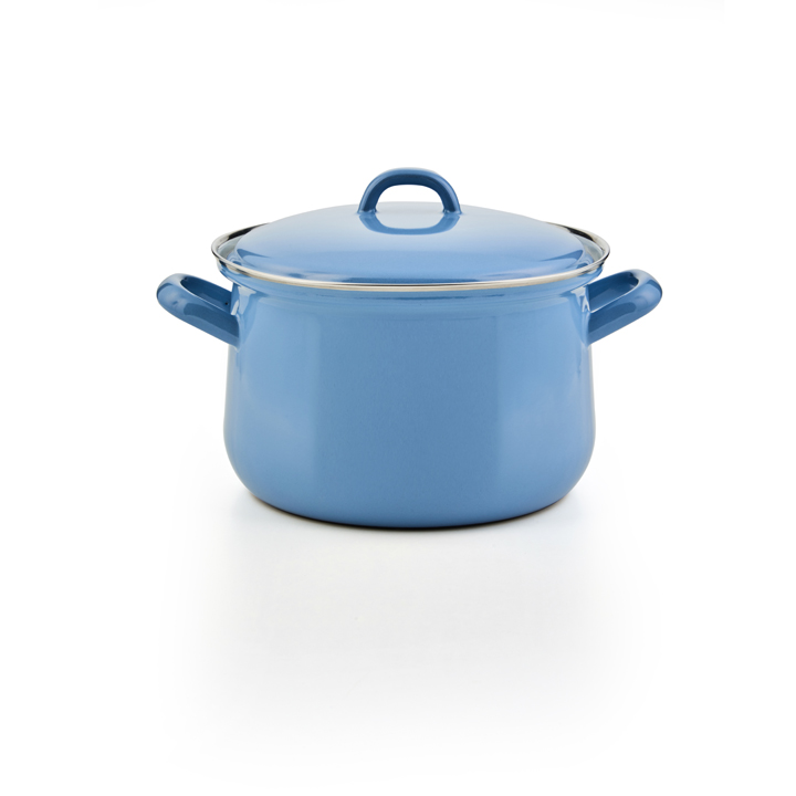Riess Emaille Fleischtopf Nature Blue Medium blau