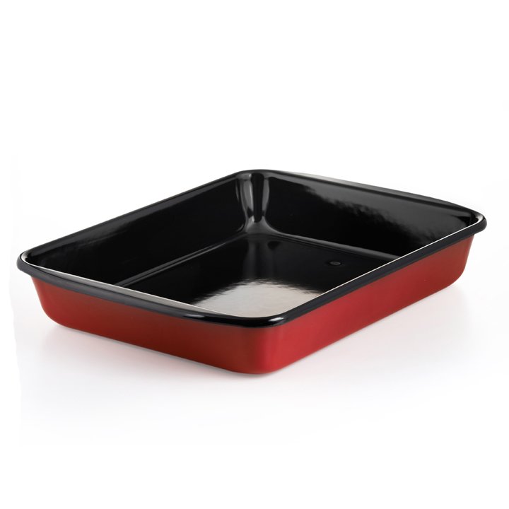 Riess Emaille Bratrohrpfanne hoch Color rot