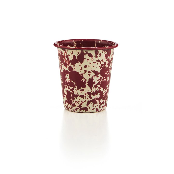 Crow Canyon Emaille Becher bordeaux Marmor 