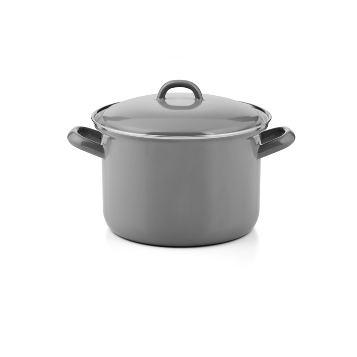 Riess Emaille Fleichtopf Pure Grey grau